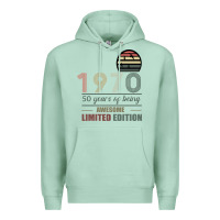 Seafoam Vintage 1970 Limited Edition 50 Years Of Being Awe Premium Hoodie - Bettercallsaul