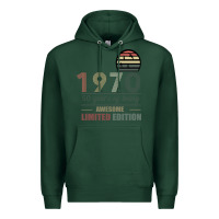 Sports Green Vintage 1970 Limited Edition 50 Years Of Being Awe Premium Hoodie - Bettercallsaul
