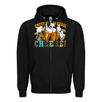 Black western cheers with ghosts Zipper Hoodie - NancyCooperArtShop