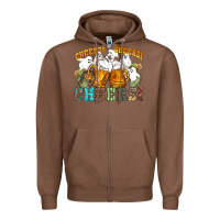 Chestnut western cheers with ghosts Zipper Hoodie - NancyCooperArtShop