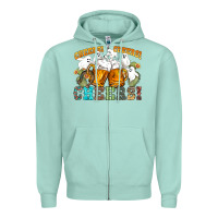 Seafoam western cheers with ghosts Zipper Hoodie - NancyCooperArtShop