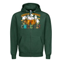 Sports Green western cheers with ghosts Zipper Hoodie - NancyCooperArtShop