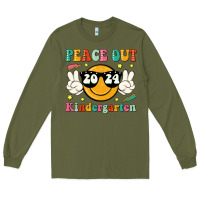 Army Green peace out 2024 kindergarten Long Sleeve Tee - JahusDesignShop