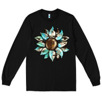 Black sunflower Long Sleeve Tee - BarkalooDesign