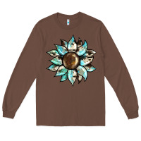 Chestnut sunflower Long Sleeve Tee - BarkalooDesign