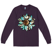 Plum sunflower Long Sleeve Tee - BarkalooDesign