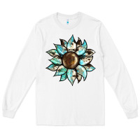 White sunflower Long Sleeve Tee - BarkalooDesign