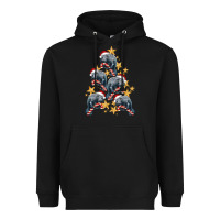 Christmas Tree With Manatee Heavyweight Hoodie | Teevron