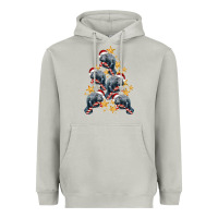 Moon Dust Christmas Tree With Manatee Heavyweight Hoodie - LillyAllenDesigns