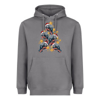 Storm Christmas Tree With Manatee Heavyweight Hoodie - LillyAllenDesigns
