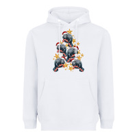 White Christmas Tree With Manatee Heavyweight Hoodie - LillyAllenDesigns
