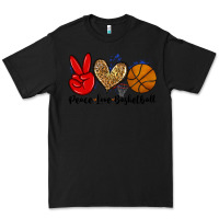 Black peace love basketball Premium Tee - Zillion Design Studio