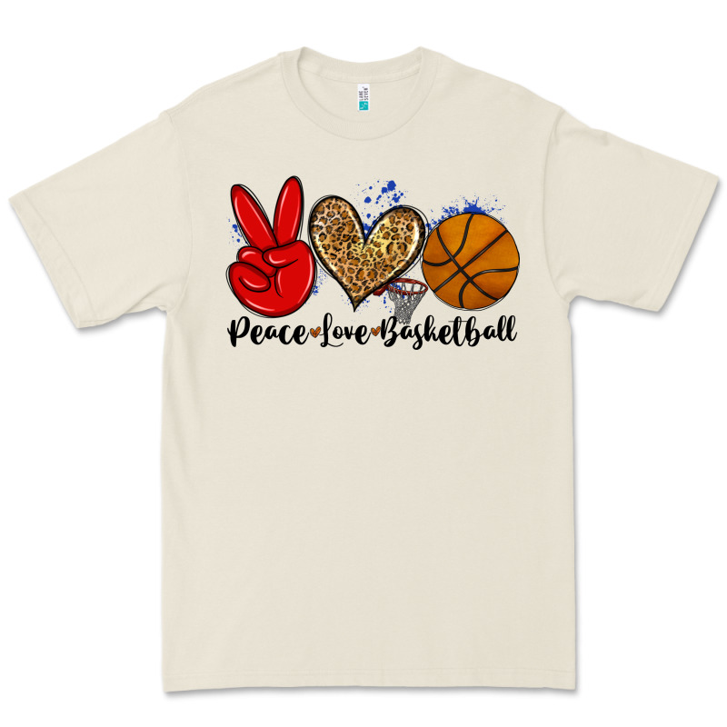 Peace Love Basketball Premium Tee by Zillion Design Studio | Teevron