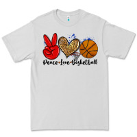 Dove Grey peace love basketball Premium Tee - Zillion Design Studio