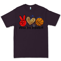 Plum peace love basketball Premium Tee - Zillion Design Studio