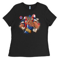 Black Baseball afro girl sneakers Ladies Tee - RanaPortraitStore