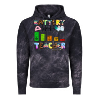 Cloud Black battery life of a teacher Vintage Hoodie - AdoDesignShop