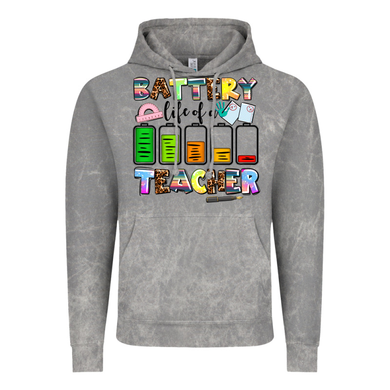 Battery Life Of A Teacher Vintage Hoodie by AdoDesignShop | Teevron