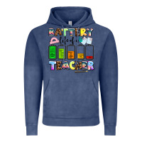 Vintage Denim battery life of a teacher Vintage Hoodie - AdoDesignShop