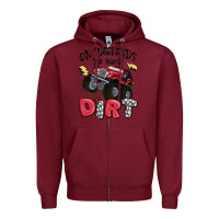 Burgundy on weekends we wear dirt Zipper Hoodie - MaliasSmallBusiness