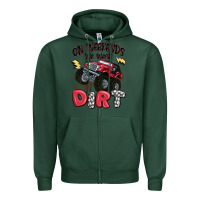 Sports Green on weekends we wear dirt Zipper Hoodie - MaliasSmallBusiness