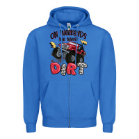 True Royal on weekends we wear dirt Zipper Hoodie - MaliasSmallBusiness