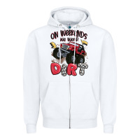 White on weekends we wear dirt Zipper Hoodie - MaliasSmallBusiness