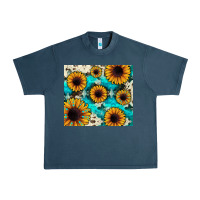 Midnight Navy gemstone sunflower Urban Heavy Tee - JahusDesignShop