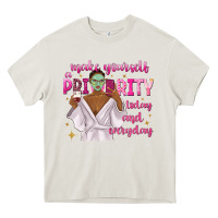 Cream make yourself a priority today and everyday Heavy Core Tee - texasbilliewilder