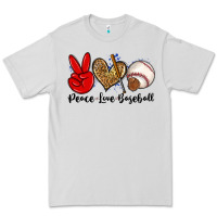 Dove Grey peace love baseball Premium Tee - Zillion Design Studio