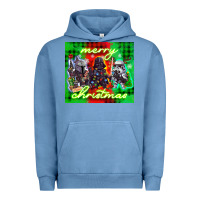 Pigment Pebble Blue merry christmas gnomies Urban Hoodie - CowGirlArtShop