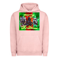 Pigment Salmon merry christmas gnomies Urban Hoodie - CowGirlArtShop