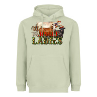 Matcha all the jingle ladies christmas cows Heavyweight Hoodie - LillyAllenDesigns