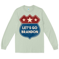 Matcha Let's Go Brandon Shield Patch Long Sleeve Tee - Jasminsmagicworld