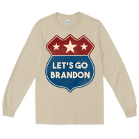 Mushroom Let's Go Brandon Shield Patch Long Sleeve Tee - Jasminsmagicworld