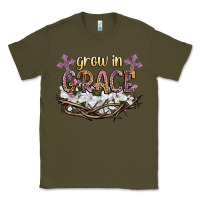 Army Green grow in grace Classic Tee - NancyCooperArtShop