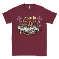 Burgundy grow in grace Classic Tee - NancyCooperArtShop