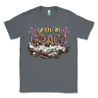 Charcoal Heather grow in grace Classic Tee - NancyCooperArtShop
