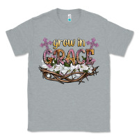 Heather Grey grow in grace Classic Tee - NancyCooperArtShop