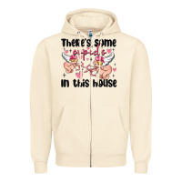 Sandshell there's some cupid's in this house Zipper Hoodie - MaliasSmallBusiness