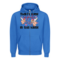 True Royal there's some cupid's in this house Zipper Hoodie - MaliasSmallBusiness