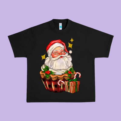 Santa Claus Cupcake Urban Heavy Tee Designed By Adodesignshop