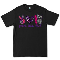 Black peace love race Premium Tee - texasbilliewilder