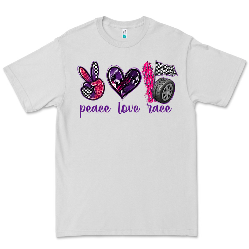 Peace Love Race Premium Tee by texasbilliewilder | Teevron
