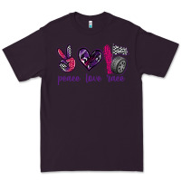 Plum peace love race Premium Tee - texasbilliewilder