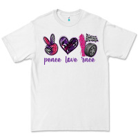 White peace love race Premium Tee - texasbilliewilder