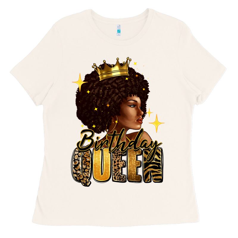 Birthday Queen Afro Girl Ladies Tee by RanaPortraitStore | Teevron