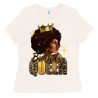 Bone Birthday queen afro girl Ladies Tee - RanaPortraitStore