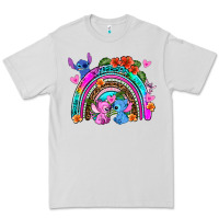 Dove Grey stitch and lilo rainbow Premium Tee - AdoDesignShop