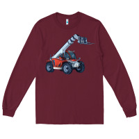 Burgundy Telehandler Long Sleeve Tee - LillyAllenDesigns